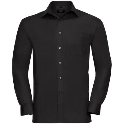 Russell Athletic Russell Heren Lange Mouw Zuiver Katoenen Werkhemd (Zwart) 2XL Russell Athletic Russell Heren Lange Mouw Zuiver Katoenen Werkhemd (Zwart) 2XL