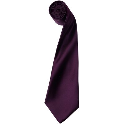 Premier Herensatineband (Smalblad) (Aubergine) One Size Premier Herensatineband (Smalblad) (Aubergine) One Size