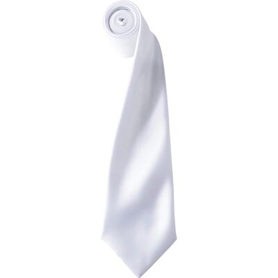 Premier Herensatineband (Smalblad) (Wit) One Size Premier Herensatineband (Smalblad) (Wit) One Size