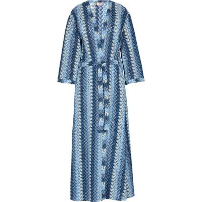 IZIA Kimono Dames Blauw Veelkleurig S IZIA Kimono Dames Blauw Veelkleurig S