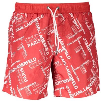 Karl Lagerfeld Rosso Polyester Heren Zwem Boxer S Karl Lagerfeld Rosso Polyester Heren Zwem Boxer S