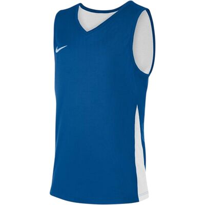 Nike Basketbalshirt voor kinderen met V-hals en zonder mouwen (Koningsblauw/Wit) 7-8J / 122-128cm Nike Basketbalshirt voor kinderen met V-hals en zonder mouwen (Koningsblauw/Wit) 7-8J / 122-128cm