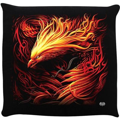 Spiral Phoenix Arisen Gevuld Kussen (Zwart/Oranje) One Size Spiral Phoenix Arisen Gevuld Kussen (Zwart/Oranje) One Size