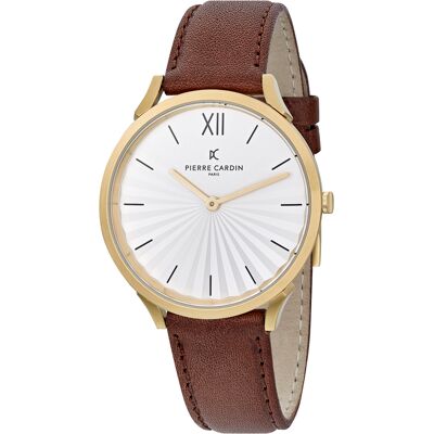 Pierre Cardin Pigalle Plissée Unisex Horloge Bruin CPI.2004 One Size Pierre Cardin Pigalle Plissée Unisex Horloge Bruin CPI.2004 One Size