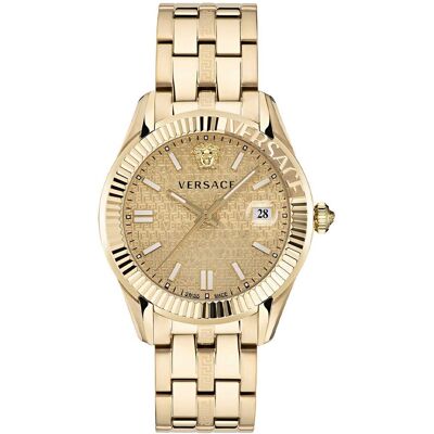 Versace VE3K00522 Greca Time herenhorloge in champagne One Size Versace VE3K00522 Greca Time herenhorloge in champagne One Size