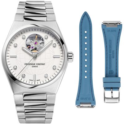 Frederique Constant Frédérique Constant Highlife Heart Beat Dames Horloge Zilverkleurig FC-310SD2NH6B One Size Frederique Constant Frédérique Constant Highlife Heart Beat Dames Horloge Zilverkleurig FC-310SD2NH6B One Size