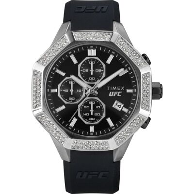 Timex Ufc King Chrono Heren Zwarte Horloge TW2V99300 One Size Timex Ufc King Chrono Heren Zwarte Horloge TW2V99300 One Size