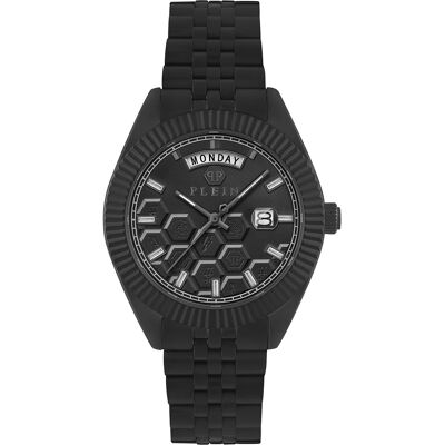 Philipp Plein Date Superlative Heren Zwarte Horloge PWPVA0624 One Size Philipp Plein Date Superlative Heren Zwarte Horloge PWPVA0624 One Size
