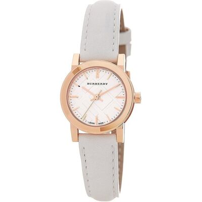 Burberry BU9209 Rose Goudkleurig Wit Leer Vrouwenhorloge One Size Burberry BU9209 Rose Goudkleurig Wit Leer Vrouwenhorloge One Size