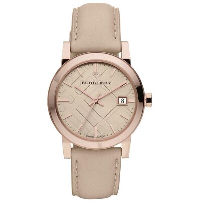 Burberry BU9109 Rose Gold Tone Beige Check Dial dameshorloge One Size Burberry BU9109 Rose Gold Tone Beige Check Dial dameshorloge One Size