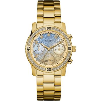 Guess W0774L2 Analoog Quartz Staal Goud Vrouwenhorloge One Size Guess W0774L2 Analoog Quartz Staal Goud Vrouwenhorloge One Size