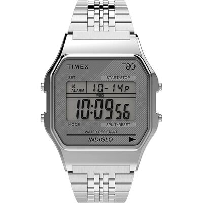 Timex T80 Unisex Zilveren Horloge TW2R79300 One Size Timex T80 Unisex Zilveren Horloge TW2R79300 One Size