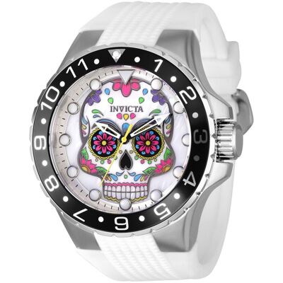 Invicta Aviator 36853 Heren Horloge - Quartz Uurwerk - Roestvrij Staal met witte Wijzerplaat - 50mm One Size Invicta Aviator 36853 Heren Horloge - Quartz Uurwerk - Roestvrij Staal met witte Wijzerplaat - 50mm One Size