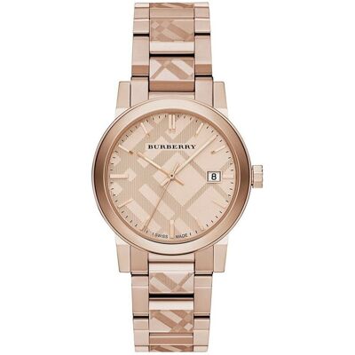 Burberry BU9039 Rose GoldTone Wijzerplaat Roestvrij Staal Unisex horloge One Size Burberry BU9039 Rose GoldTone Wijzerplaat Roestvrij Staal Unisex horloge One Size