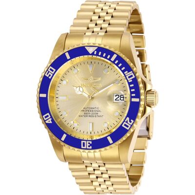 Invicta Pro Diver 29185 Heren Horloge - Automatisch Uurwerk - Roestvrij Staal met gouden Wijzerplaat - 42mm One Size Invicta Pro Diver 29185 Heren Horloge - Automatisch Uurwerk - Roestvrij Staal met gouden Wijzerplaat - 42mm One Size