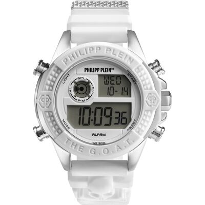 Philipp Plein The G.o.a.t. Unisex Horloge Wit PWFAA0121 One Size Philipp Plein The G.o.a.t. Unisex Horloge Wit PWFAA0121 One Size