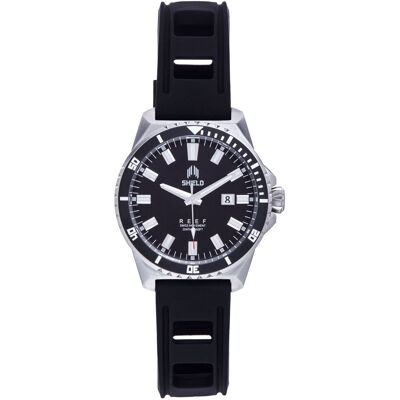 Shield Reef Band horloge met datum - zwart One Size Shield Reef Band horloge met datum - zwart One Size