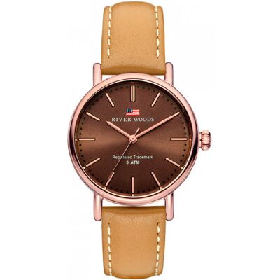 River Woods Oswego dameshorloge Bruin RW340019 One Size River Woods Oswego dameshorloge Bruin RW340019 One Size