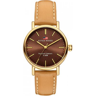 River Woods Oswego dameshorloge Bruin RW340016 One Size River Woods Oswego dameshorloge Bruin RW340016 One Size