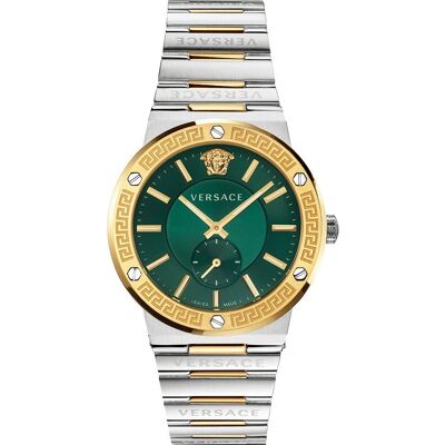 Versace VEVI00420 Herenhorloge Greca Tweekleurig Groen Wijzerplaat One Size Versace VEVI00420 Herenhorloge Greca Tweekleurig Groen Wijzerplaat One Size