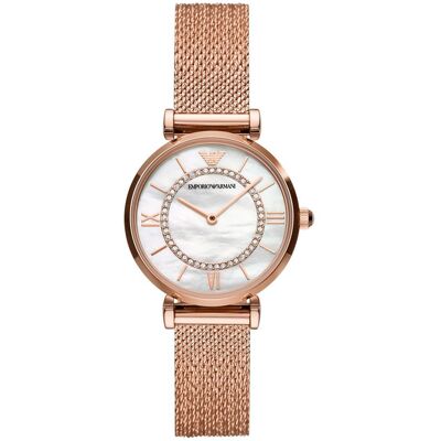 Emporio Armani AR11320 Roségoud Gianni T-Bar dameshorloge One Size Emporio Armani AR11320 Roségoud Gianni T-Bar dameshorloge One Size