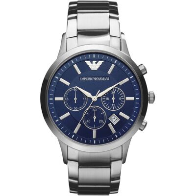 Emporio Armani Renato Heren Horloge Zilverkleurig AR2448 One Size Emporio Armani Renato Heren Horloge Zilverkleurig AR2448 One Size