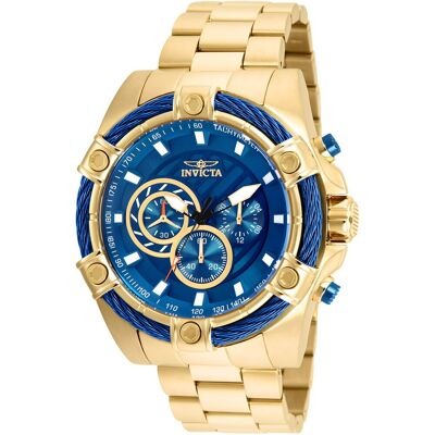 Invicta Bolt 25516 Heren Horloge - Quartz Uurwerk - Roestvrij Staal met blauwe Wijzerplaat - 52mm One Size Invicta Bolt 25516 Heren Horloge - Quartz Uurwerk - Roestvrij Staal met blauwe Wijzerplaat - 52mm One Size