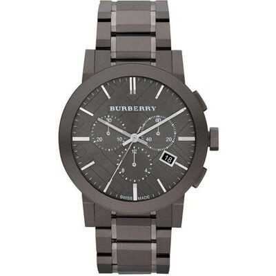Burberry Herenhorloge BU9354 Groot Ruit Grijs Ion-plated Roestvrij Staal One Size Burberry Herenhorloge BU9354 Groot Ruit Grijs Ion-plated Roestvrij Staal One Size