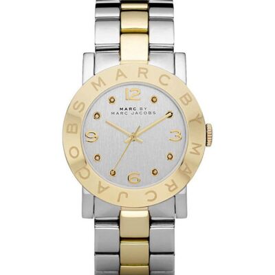Marc Jacobs MBM3139 AMY Zilver Tweekleurig Dameshorloge One Size Marc Jacobs MBM3139 AMY Zilver Tweekleurig Dameshorloge One Size