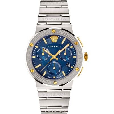 Versace VEZ900221 Greca Logo Chrono Luxe Herenhorloge One Size Versace VEZ900221 Greca Logo Chrono Luxe Herenhorloge One Size