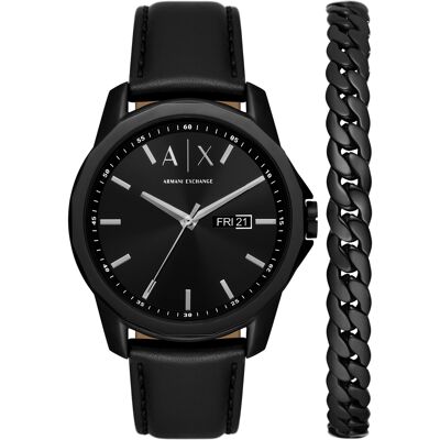 Armani Exchange Banks Heren Horloge Zwart AX7147SET One Size Armani Exchange Banks Heren Horloge Zwart AX7147SET One Size
