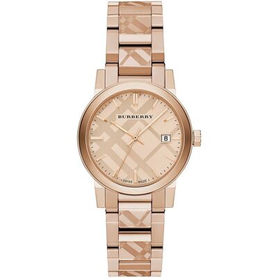 Burberry BU9146 The City Gegraveerd Ruit Unisex Horloge One Size Burberry BU9146 The City Gegraveerd Ruit Unisex Horloge One Size