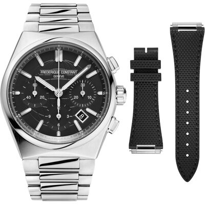 Frederique Constant Frédérique Constant Highlife Chronograph Automatic Heren Horloge Zilverkleurig FC-391B4NH6B One Size Frederique Constant Frédérique Constant Highlife Chronograph Automatic Heren Horloge Zilverkleurig FC-391B4NH6B One Size