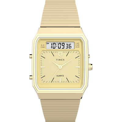 Timex Q Timex Heruitgave Heren Gouden Horloge TW2Y06000 One Size Timex Q Timex Heruitgave Heren Gouden Horloge TW2Y06000 One Size
