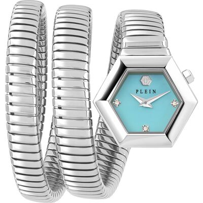 Philipp Plein $nake Hexagon Dames Horloge Zilverkleurig PWZAA0625 One Size Philipp Plein $nake Hexagon Dames Horloge Zilverkleurig PWZAA0625 One Size