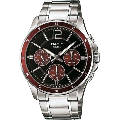 Casio Collectie Heren Zilveren Horloge MTP-1374PD-5AVEF One Size Casio Collectie Heren Zilveren Horloge MTP-1374PD-5AVEF One Size