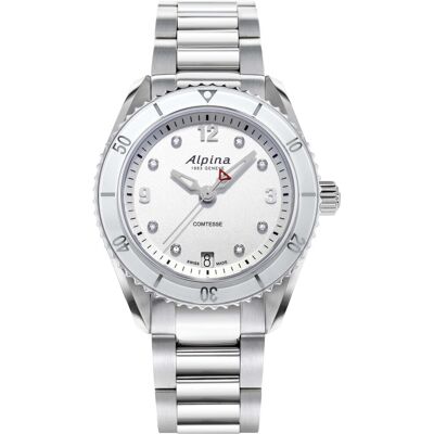 Alpina Alpiner Comtesse Sport Dames Horloge Zilverkleurig AL-240SD3C6B One Size Alpina Alpiner Comtesse Sport Dames Horloge Zilverkleurig AL-240SD3C6B One Size