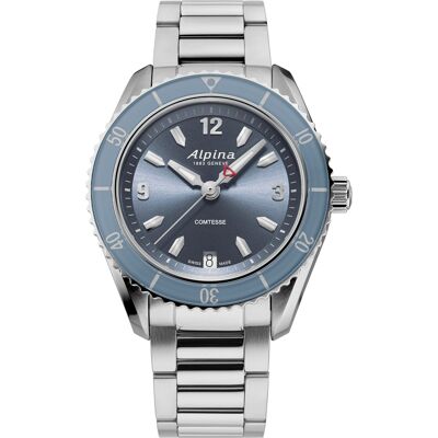 Alpina Alpiner Comtesse Sport Dames Horloge Zilverkleurig AL-240LN3C6B One Size Alpina Alpiner Comtesse Sport Dames Horloge Zilverkleurig AL-240LN3C6B One Size