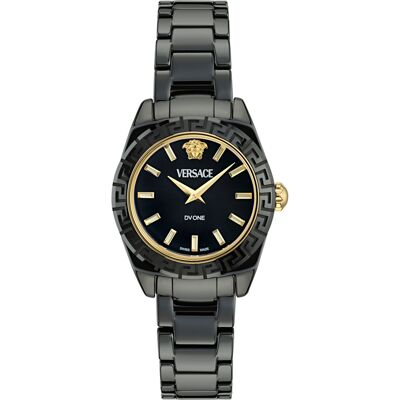 Versace Dv One Mini Dames Zwarte Horloge VE9F00124 One Size Versace Dv One Mini Dames Zwarte Horloge VE9F00124 One Size