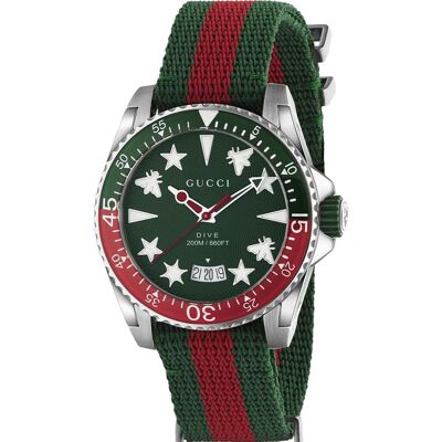 Gucci YA136339 40mm Duikhorloge voor heren - Stijlvol en robuust One Size Gucci YA136339 40mm Duikhorloge voor heren - Stijlvol en robuust One Size