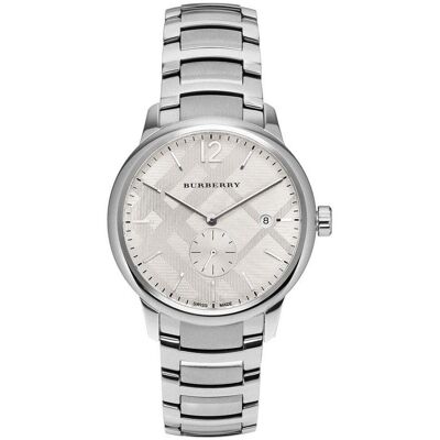 Burberry BU10004 herenhorloge van zilver roestvrij staal One Size Burberry BU10004 herenhorloge van zilver roestvrij staal One Size