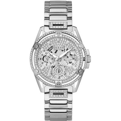 Guess GW0464L1 Queen dameshorloge met chronograaf in zilver One Size Guess GW0464L1 Queen dameshorloge met chronograaf in zilver One Size