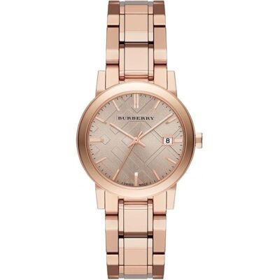 Elegant Burberry BU9135 dameshorloge in bruin roségoud roestvrij staal One Size Elegant Burberry BU9135 dameshorloge in bruin roségoud roestvrij staal One Size