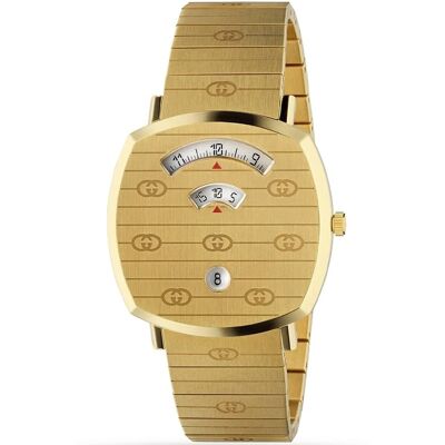 Gucci YA157409 Stijlvol unisex horloge met roestvrij stalen kast One Size Gucci YA157409 Stijlvol unisex horloge met roestvrij stalen kast One Size