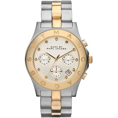 Stijlvol Marc Jacobs MBM3177 dameshorloge - tweekleurig roestvrij staal One Size Stijlvol Marc Jacobs MBM3177 dameshorloge - tweekleurig roestvrij staal One Size