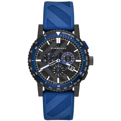 Burberry BU9807 herenhorloge marineblauw chronograaf - stijlvol en duurzaam One Size Burberry BU9807 herenhorloge marineblauw chronograaf - stijlvol en duurzaam One Size