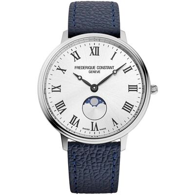 Frederique Constant Frédérique Constant Classic Moonphase Heren Horloge Blauw FC-206RS3S6 One Size Frederique Constant Frédérique Constant Classic Moonphase Heren Horloge Blauw FC-206RS3S6 One Size