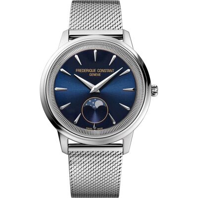 Frederique Constant Frédérique Constant Moneta Moonphase Unisex Horloge Zilverkleurig FC-206N3S6B One Size Frederique Constant Frédérique Constant Moneta Moonphase Unisex Horloge Zilverkleurig FC-206N3S6B One Size