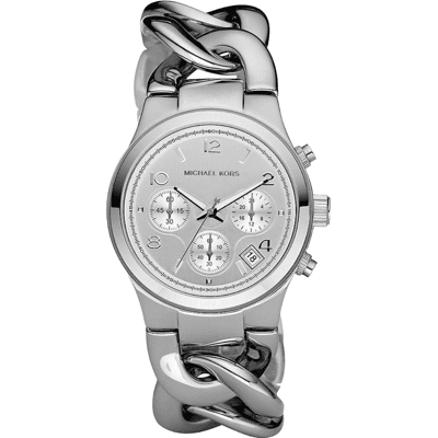 Michael Kors Runway Twist MK3149 Dames RVS Chronograaf Horloge 38 mm One Size Michael Kors Runway Twist MK3149 Dames RVS Chronograaf Horloge 38 mm One Size