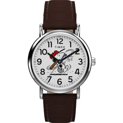 Timex Peanuts Weekender Heren Horloge Bruin TW2Y51500 One Size Timex Peanuts Weekender Heren Horloge Bruin TW2Y51500 One Size